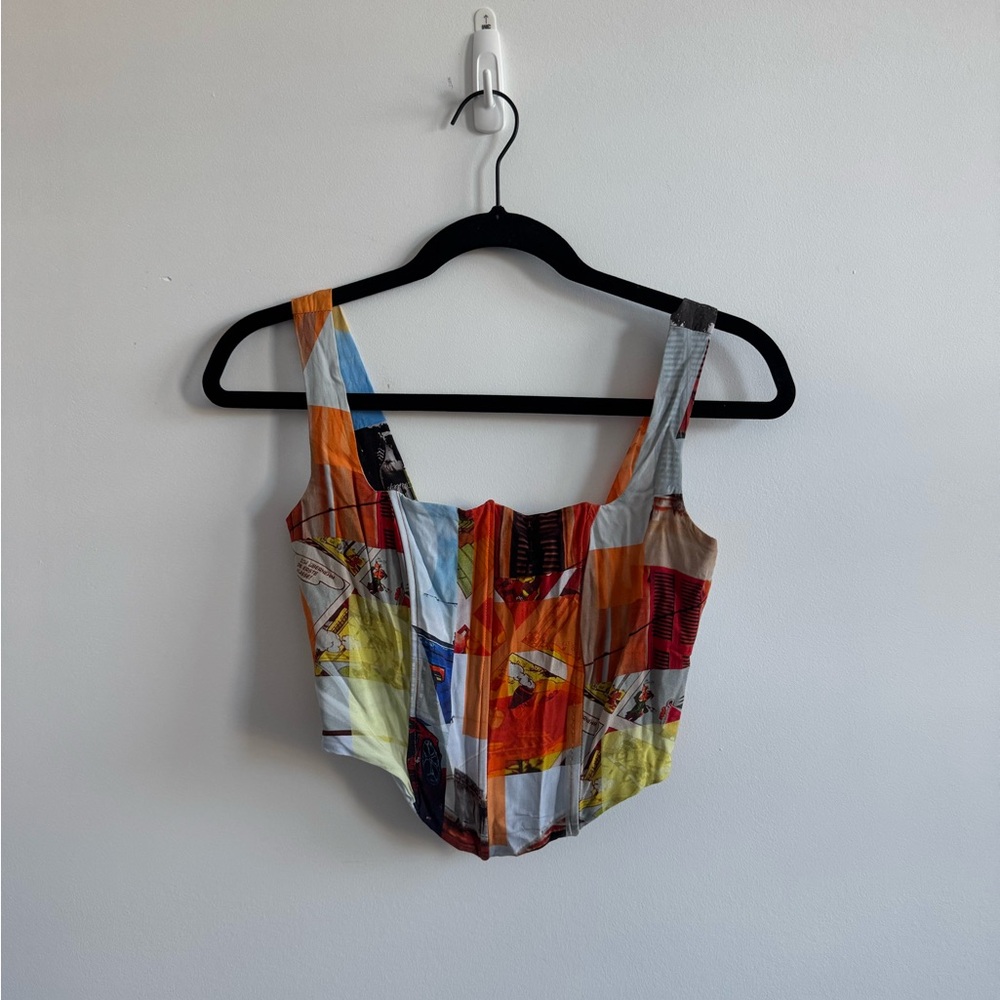 Size Xs Peppermayo Multicolor Patchwork Corset Top - image 1
